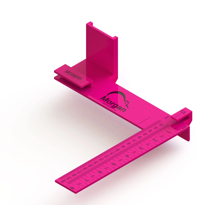 Morgan Square - Plastic - 8" x 8" - Color:Pink